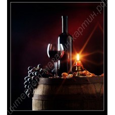 Картина с LED подсветкой: винный погреб, выполненная на холсте